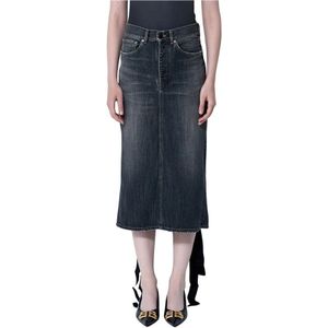 Balenciaga, Dames, Rokken, Grijs, Maat: S Denim,