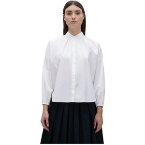 Aspesi, Dames, Blouses & Shirts, Wit, Maat: 2XS Katoen,