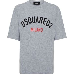 Dsquared2, Heren, Tops, Grijs, Maat: XL Katoen,