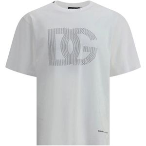 Dolce & Gabbana, Heren, Tops, Wit, Maat: M Katoen,