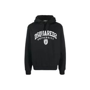 Dsquared2 Zwarte Cool Fit Hoodie Sweaters , Black , Heren , Maat: S