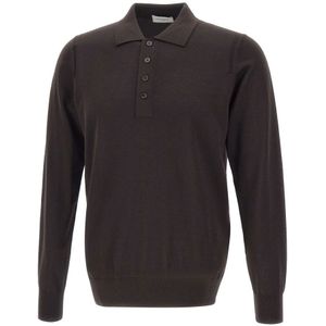 Paolo Pecora, Heren, Truien, Bruin, Maat: XL Wol,