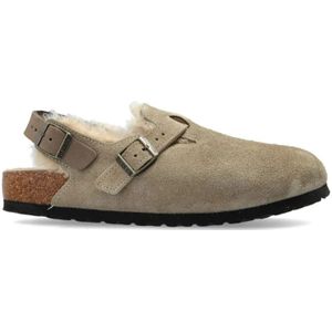 Birkenstock, Dames, Schoenen, Beige, Maat: 36 EU Suède,