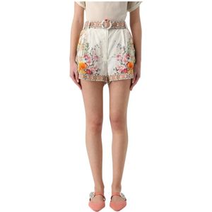 Camilla, Dames, Korte broeken, Veelkleurig, Maat: XS Linnen,