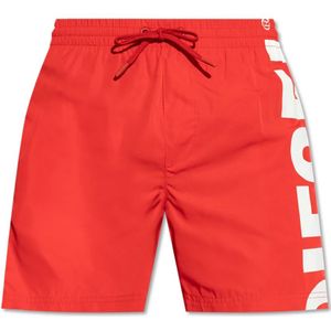 Diesel, Heren, Badkleding, Rood, Maat: XS Poliester,