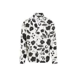 Jacquemus Bloemenprint Wit Overhemd , Multicolor , Heren , Maat: M