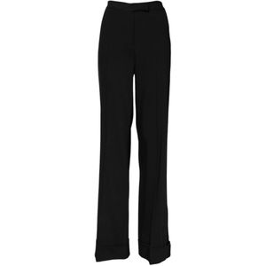 Dolce & Gabbana, Dames, Broeken, Zwart, Maat: XS Wol,