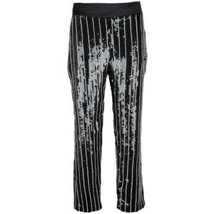 Elisabetta Franchi, Dames, Broeken, Zwart, Maat: XS Poliester,