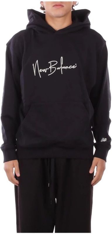 New Balance, Heren, Sweatshirts & Hoodies, Zwart, Maat: L Katoen,