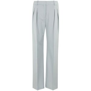 Loulou Studio, Dames, Broeken, Groen, Maat: M Denim,