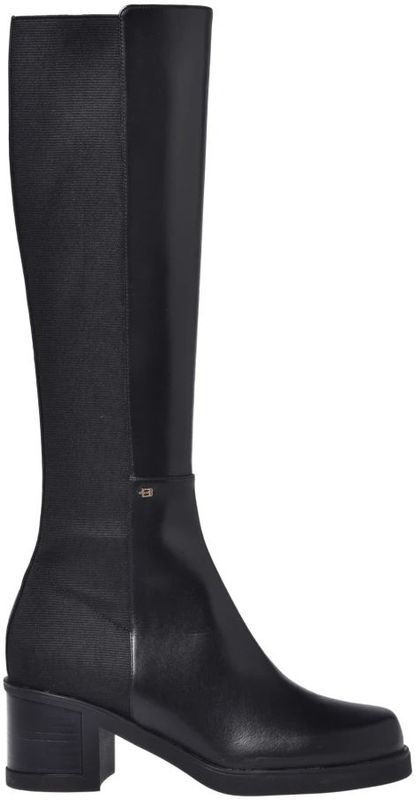 Baldinini - Zwarte Laarzen - Dames - Leer - Knielaarzen