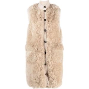 Brunello Cucinelli, Dames, Jassen, Bruin, Maat: S