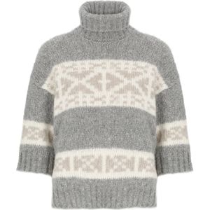 Peserico, Dames, Truien, Grijs, Maat: XS Wol,