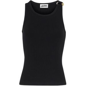 Jean Paul Gaultier, Dames, Tops, Zwart, Maat: XS Katoen,