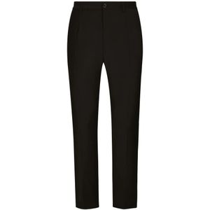 Dolce & Gabbana, Heren, Broeken, Zwart, Maat: L Wol,