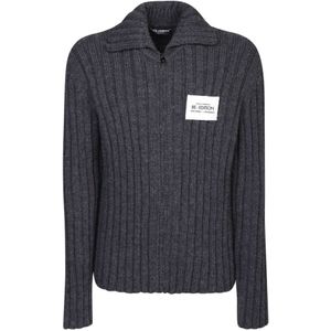 Dolce & Gabbana, Heren, Truien, Grijs, Maat: L Wol,