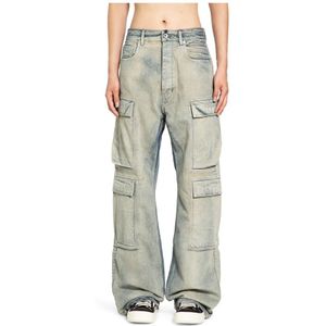 Rick Owens, Heren, Jeans, Blauw, Maat: W30 Katoen,