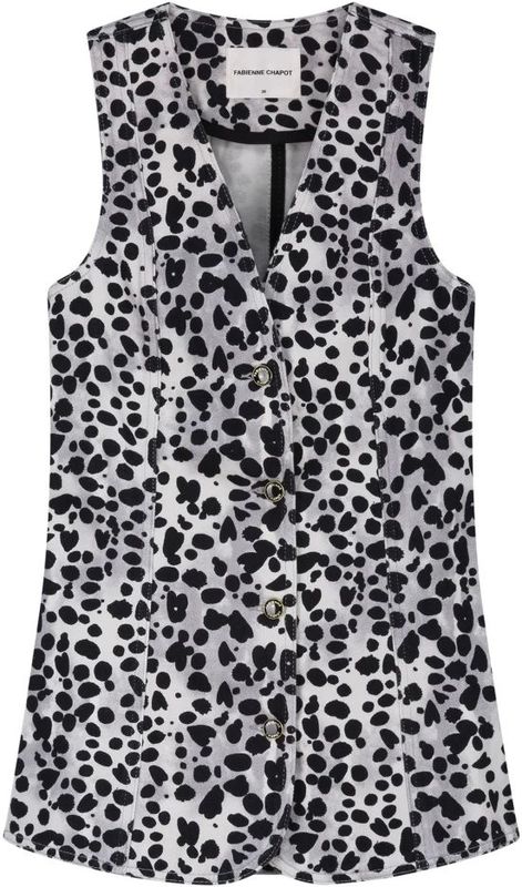 Fabienne Chapot - Bodywarmer - Crème / Grijs / Zwart