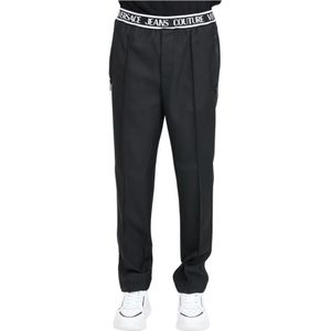 Versace Jeans Couture, Heren, Broeken, Zwart, Maat: XL Viscose,