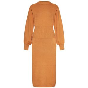 Silvian Heach, Dames, Jurken, Bruin, Maat: XS Viscose,