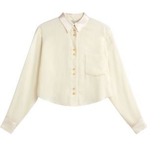 Forte Forte, Dames, Blouses & Shirts, Beige, Maat: L Viscose,