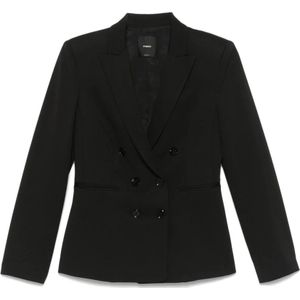 Pinko, Dames, Jassen, Zwart, Maat: S