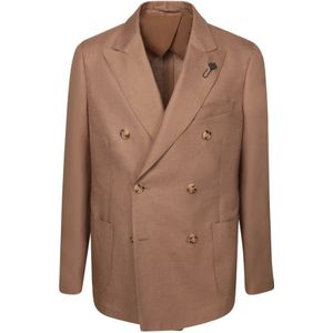 Lardini, Heren, Jassen, Beige, Maat: L Katoen,