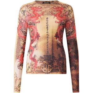 Roberto Cavalli, Dames, Tops, Veelkleurig, Maat: XS