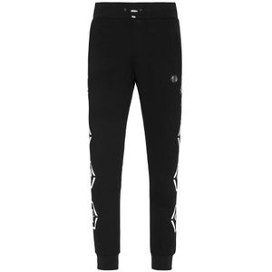 Philipp Plein, Heren, Broeken, Zwart, Maat: 4XL Katoen,