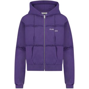 Flâneur, Heren, Sweatshirts & Hoodies, Paars, Maat: L Katoen,