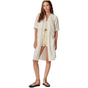 Sessun, Dames, Jurken, Beige, Maat: S Katoen,