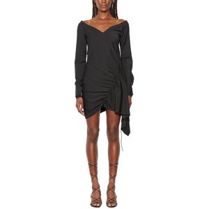 Ac9, Dames, Jurken, Zwart, Maat: S Wol,