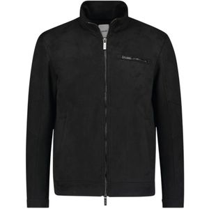 Gaudi, Heren, Jassen, Zwart, Maat: L Suède,