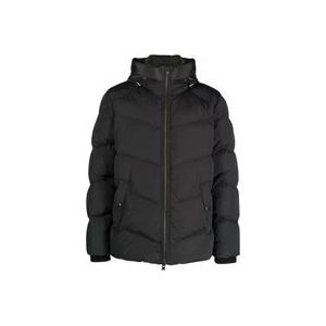 Woolrich Zwarte Logo Donsjas , Black , Heren , Maat: S