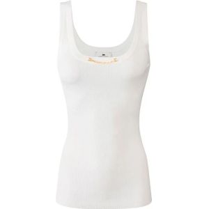 Elisabetta Franchi, Dames, Tops, Wit, Maat: XS Zijde,