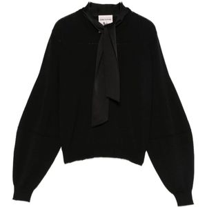 Semicouture, Dames, Truien, Zwart, Maat: S Wol,