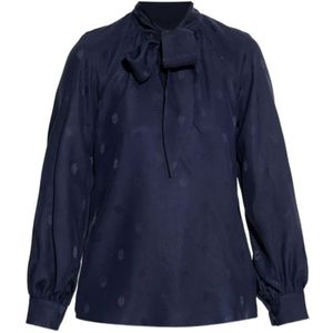 Etro, Dames, Blouses & Shirts, Blauw, Maat: XL Zijde,