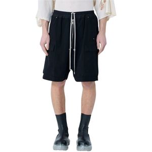 Rick Owens, Heren, Korte broeken, Zwart, Maat: S Katoen,