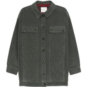 True Avenue, Dames, Jassen, Grijs, Maat: XS Corduroy,