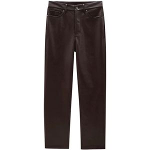 Anine Bing, Dames, Broeken, Bruin, Maat: W27 Leer,