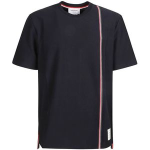 Thom Browne, Heren, Tops, Zwart, Maat: M Katoen,