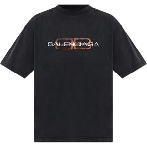 Balenciaga, Heren, Tops, Zwart, Maat: L Katoen,