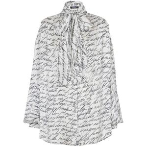Balmain -boog shirt met , White , Dames , Maat: 2XS