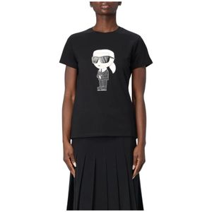 Karl Lagerfeld - Graphic Tee Wo - T-shirt - Zwart
