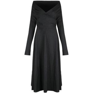 Alberta Ferretti, Dames, Jurken, Grijs, Maat: M Wol,