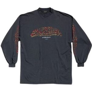 Balenciaga, Heren, Tops, Grijs, Maat: M Katoen,