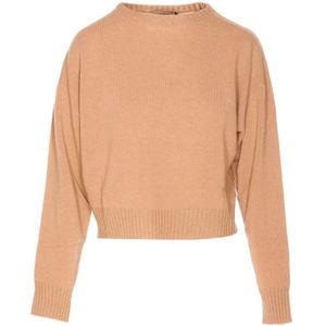 Twinset, Dames, Truien, Beige, Maat: M Wol,