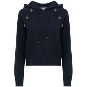 Blugirl, Dames, Sweatshirts & Hoodies, Zwart, Maat: L