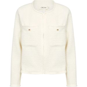 Cream - Cropped Jas - Marshmallow - 50% Acryl 30% Polyester 20% Wol