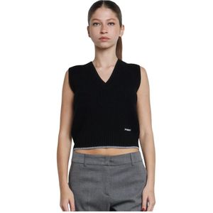 Pinko, Dames, Truien, Zwart, Maat: L Wol,